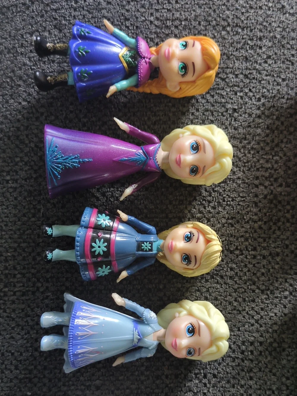 Disney Frozen Princess Dolls Set - Purple, Blue, Teal, Blonde